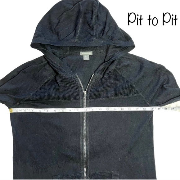 Eddie Bauer Casual Black Hooded Full Zip Up Sweater Jacket Size Large - Picture 12 of 17
